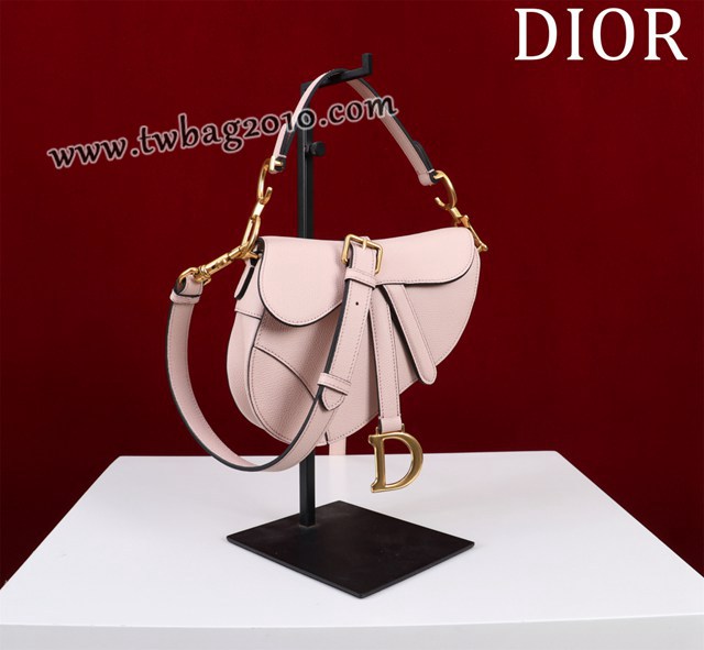 Dior专柜新款迪奥高仿原单长肩带大小号牛皮马鞍包手拎斜挎包 djfk1810